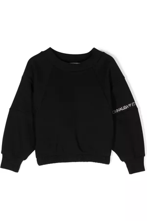 MONNALISA Meisjes Sweaters - Crystal-embellished logo-print sweatshirt