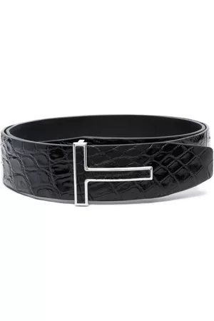 Tom Ford Heren Riemen - Logo-buckle leather belt
