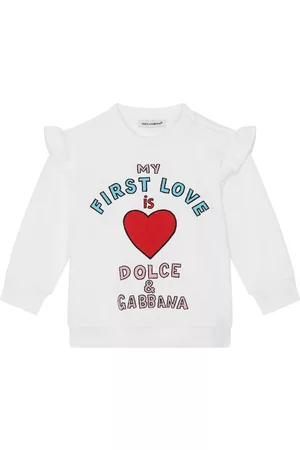 Dolce & Gabbana Sweaters - Logo-print ruched-detail sweatshirt