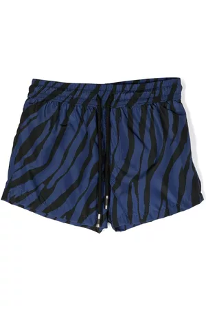 Paolo Pecora Shorts - Artist stripe-print swim shorts