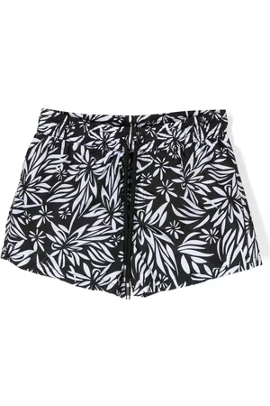 Paolo Pecora Shorts - Floral-print drawstring swim shorts
