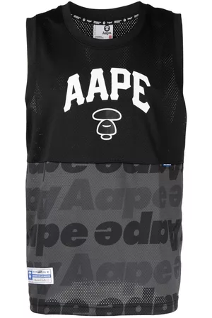 AAPE BY A BATHING APE Heren Tops - Logo-patch perforated tank top