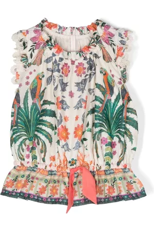 ZIMMERMANN Meisjes Tops - Botanical-print sleeveless cotton top