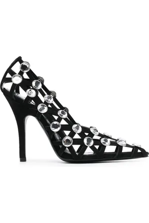 The Attico Grid 105mm rhinestone