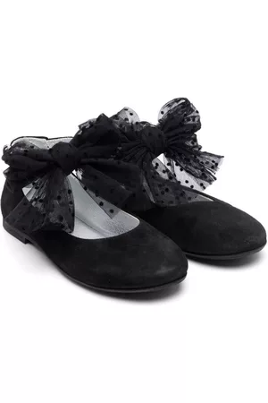 MONNALISA Instappers - Tulle-bow detail ballerina shoes