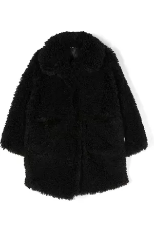 Nº21 Meisjes Donsjassen - Faux-shearling single-breasted coat