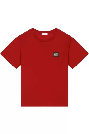 Dolce & Gabbana Jongens T-shirts - Logo-plaque cotton T-shirt