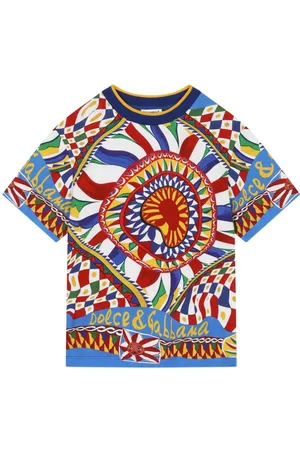 Dolce & Gabbana Jongens T-shirts - Carretto-print cotton T-shirt