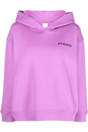 Pinko Dames Hoodies - Lady logo-print cotton hoodie
