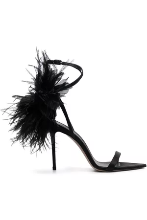 LE SILLA Dames Outdoor Sandalen - Rose 110mm feather-detailing sandals
