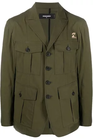 Dsquared2 Heren Leger jassen - Cargo-pockets buttoned military jacket