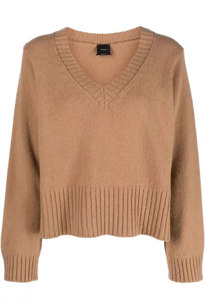 Pinko Dames Gebreide truien - V-neck wool-blend jumper