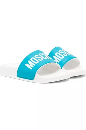 Moschino Meisjes Instappers - Logo-print slip-on slippers