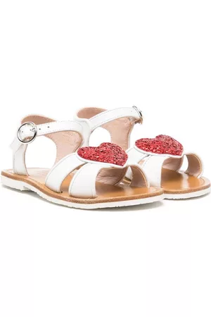 SOPHIA WEBSTER Sandalen - Heart-patch cut-out leather sandals