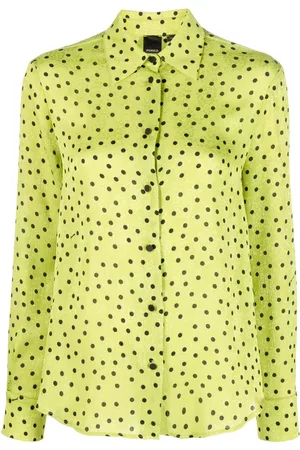 Pinko Dames Geprinte Overhemden - Polka dot-print long-sleeve shirt