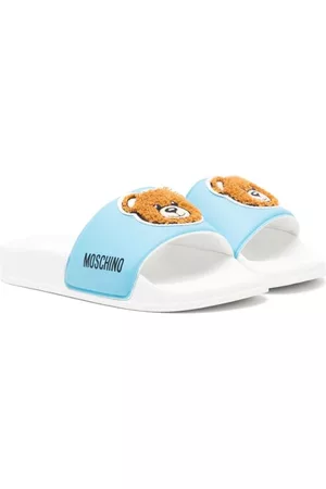 Moschino Meisjes Slippers - Teddy Bear-motif open-toe slippers