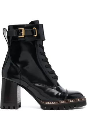 See by Chloé Dames Laarzen - 80mm round-toe leather boots