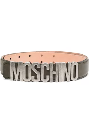 Moschino Heren Riemen - Logo/lettering leather belt