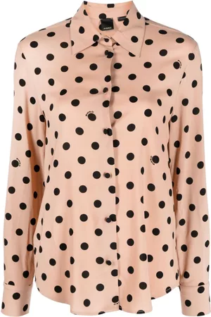 Pinko Dames Geprinte Overhemden - Polka dot-print long-sleeve shirt
