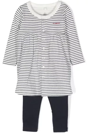 Petit Bateau Broeken - Striped cotton shirt & trouser set