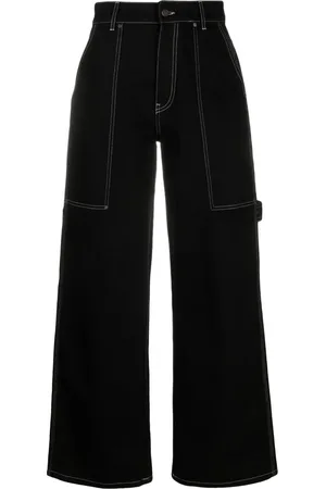 Stella McCartney Contrasting stitching wide