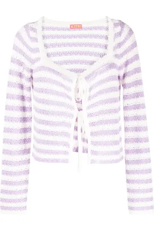 KITRI Dionne striped crochet