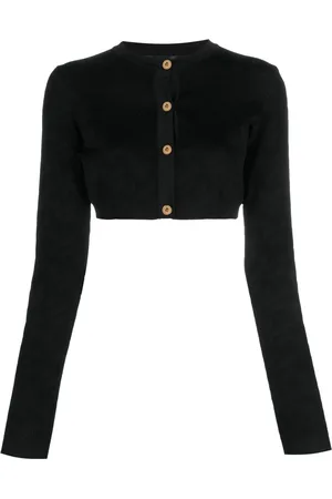VERSACE La Greca cropped cardigan