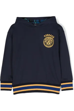 VERSACE Tartan Medusa cotton hoodie