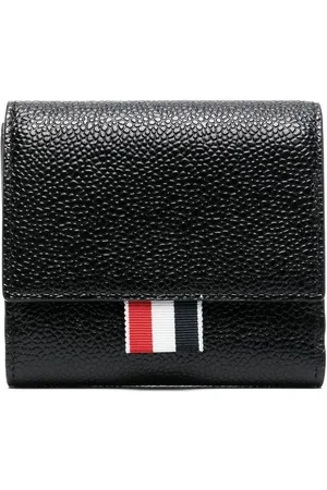 Thom Browne RWB Stripe pebbled leather wallet