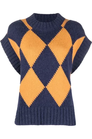 La DoubleJ Argyle intarsia