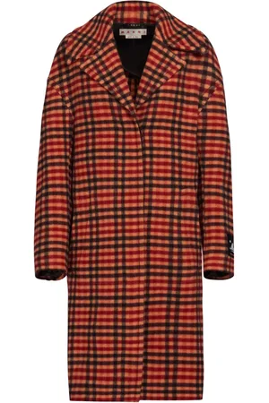 Marni Wavy Check wool coat