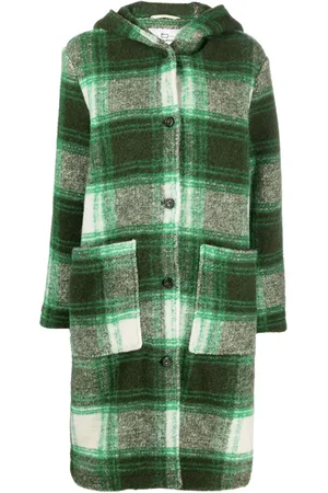 Woolrich Checked hooded wool
