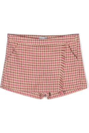 Il gufo Checked fringe
