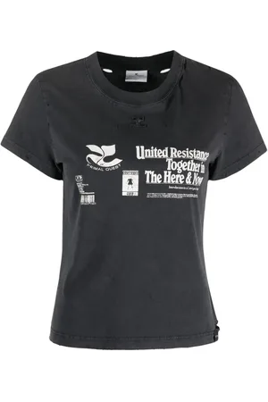 Courrèges Resistance Destroyed cotton T