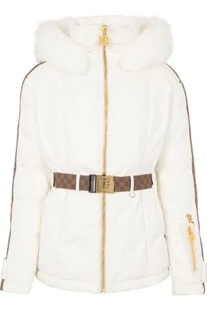 Balmain PB monogram belted ski jacket
