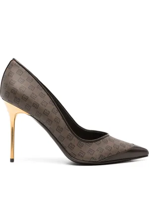 Balmain 100mm monogrammed pumps