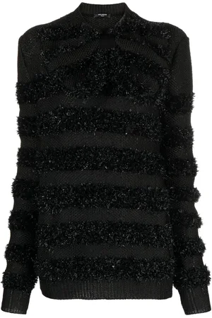 Balmain Metallic panelled jumper