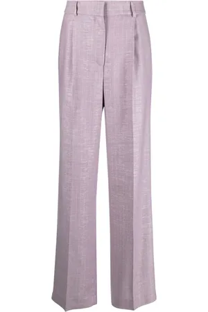 Msgm Shiny Pinstriped wide