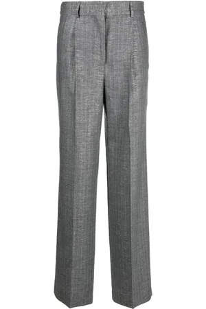 Msgm Shiny Pinstriped wide