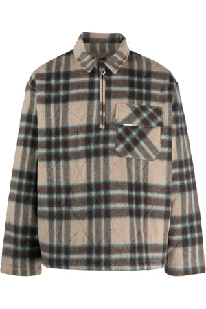 Represent Checked quilted shirt jacket
