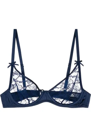 FLEUR DU MAL Magnolia lace unlined demi bra