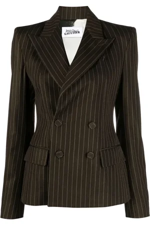 Jean Paul Gaultier Pinstriped double