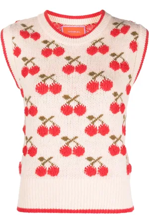 La DoubleJ Cherry patterned intarsia