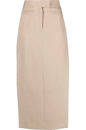The Attico Panelled twill midi skirt