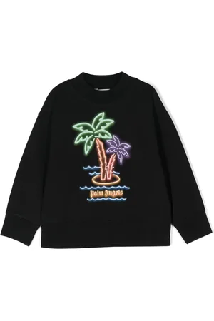Palm Angels Neon Palms cotton sweatshirt