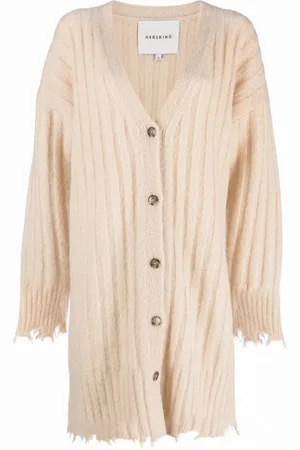 Herskind Base distressed ribbed cardi