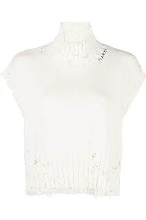 Marni Cropped distressed jumper