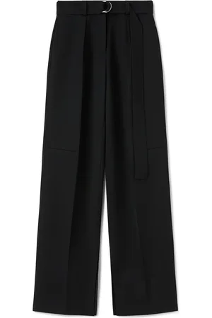 Jil Sander Belted wool wide