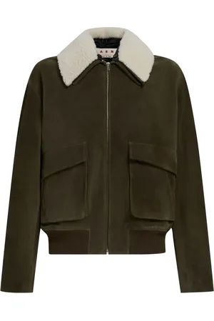 Marni Shearling collar zip