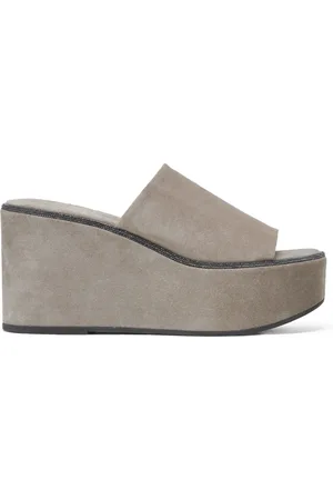 Brunello Cucinelli Suede platform sandals